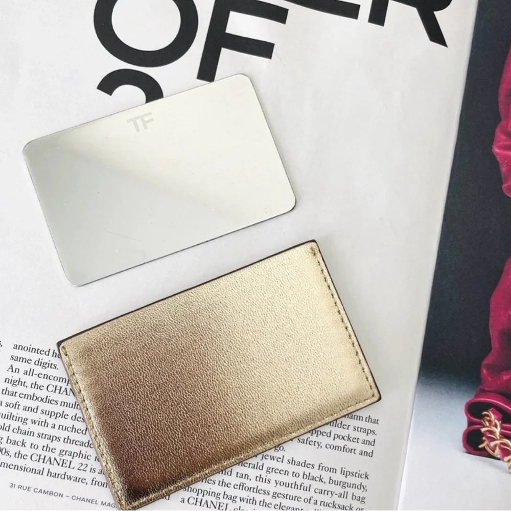 Tom Ford Pocket Mirror With‎ Card Case Gold